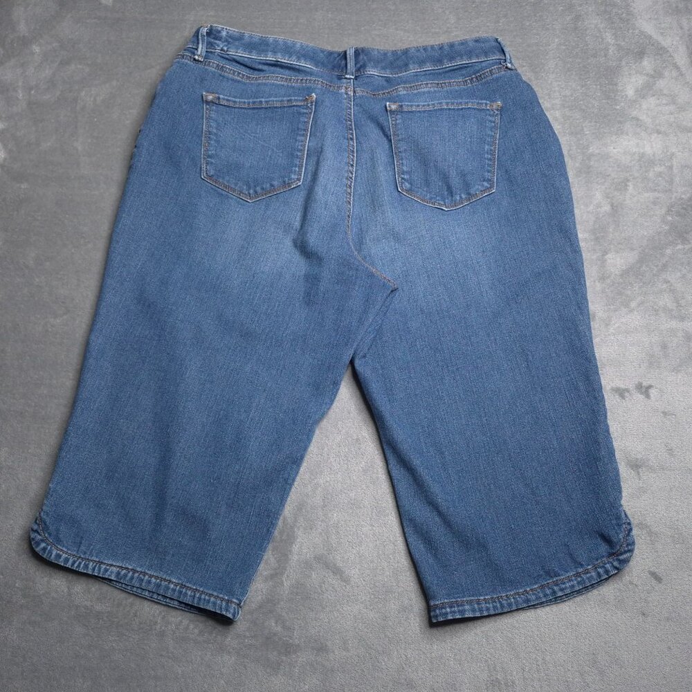 Gloria Vanderbilt Womens All Around Slimming Effect Skimmer Jeans 16 Medium Wash - Picture 2 of 8